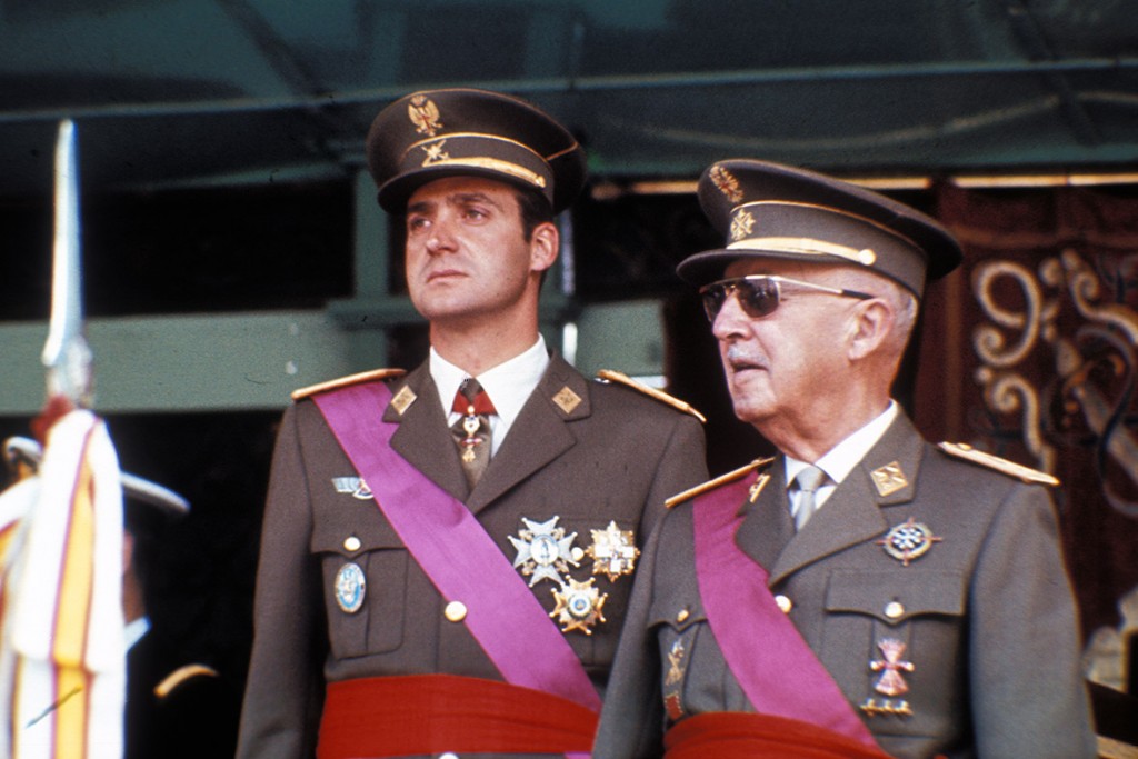 Franco King Juan Carlos 24 May  1974 Victory Parade Madrid - Getty