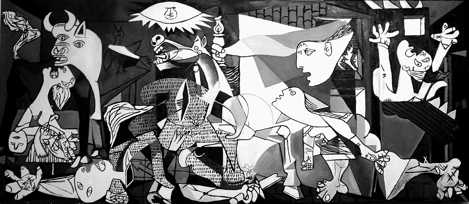 Picasso Guernica Original / Modern Woven Art / Cloak Inspiration - custom made rugs ... - The tapestry incorporates numerous shades of brown, and is less monochromatic in comparison to the original guernica painting.